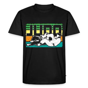 Judo Judoka Sportif Idée cadeau - T-shirt Premium bio Homme - noir - Devant - Nico (187cm)