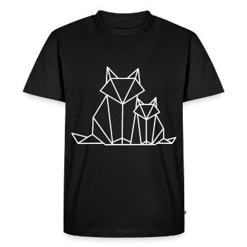 Ligne géométrique de Fuchs - T-shirt Premium bio Homme - noir - Devant - Nico (187cm)