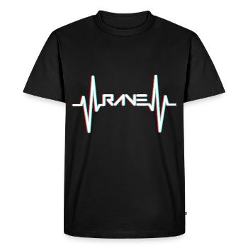 RAVE Heartbeat Raver EDM - T-shirt Premium bio Homme - noir - Devant - Nico (187cm)