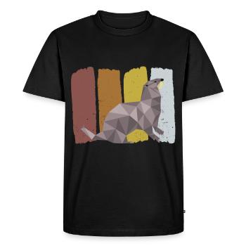 Loutre loutre loutre loutre loutres idées cadeaux animaux - T-shirt Premium bio Homme - noir - Devant - Nico (187cm)