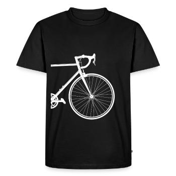 Road bike in a different way - Men's Premium Organic T-Shirt - black - Front - Nico (187cm)
