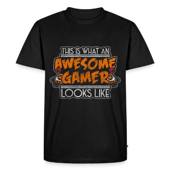 Computer arcade - Men's Premium Organic T-Shirt - black - Front - Nico (187cm)