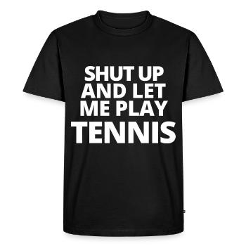 tennis / tennis / joueur de tennis / jeu de tennis - T-shirt Premium bio Homme - noir - Devant - Nico (187cm)