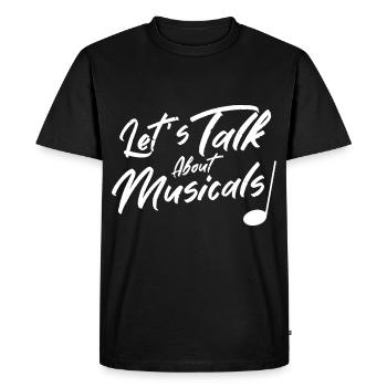Parlons des comédies musicales Festival Musical Fest - T-shirt Premium bio Homme - noir - Devant - Nico (187cm)