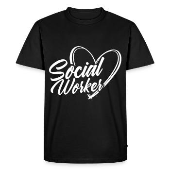 Social worker Social work Occupation Social - Men's Premium Organic T-Shirt - black - Front - Nico (187cm)