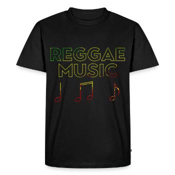 Reggae Musique Vinyl Rastafari Jamaïque Africaine - T-shirt Premium bio Homme - noir - Devant - Nico (187cm)