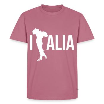 Italy / Italie / Italie football /Italie vacances - T-shirt Premium bio Homme - mauve - Devant - Nico (187cm)
