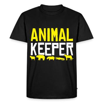 Animal de garde - T-shirt Premium bio Homme - noir - Devant - Nico (187cm)