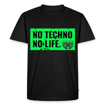Techno Rave Raver dj hardstyle jumpstyle turntable - T-shirt Premium bio Homme - noir - Devant - Nico (187cm)