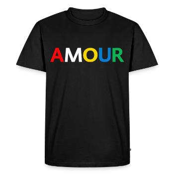Liebe Gad Elmaleh T-Shirt - Männer Premium Bio T-Shirt - Schwarz - Vorne - Nico (187cm)