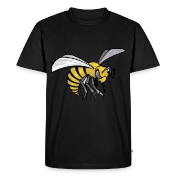 Frelon jaune - American Football Hornets Team - T-shirt Premium bio Homme - noir - Devant - Nico (187cm)