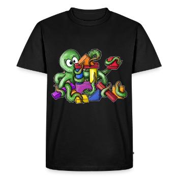 Blocs de construction de poulpe - T-shirt Premium bio Homme - noir - Devant - Nico (187cm)