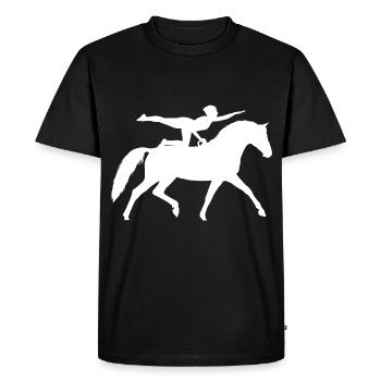 Voltigier Chevaux Équestres Voltige - T-shirt Premium bio Homme - noir - Devant - Nico (187cm)
