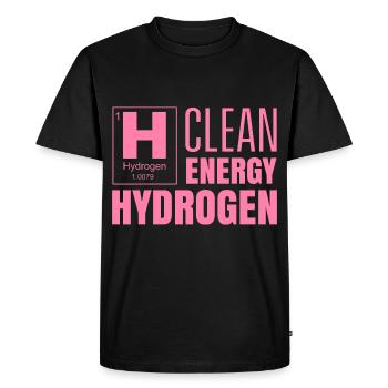 Énergie propre Hydrogène Hydrogène Carburant - T-shirt Premium bio Homme - noir - Devant - Nico (187cm)