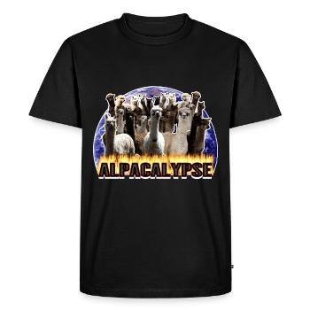 Alpaca Alpaca Alpacalypse Gift Idea - Men's Premium Organic T-Shirt - black - Front - Nico (187cm)