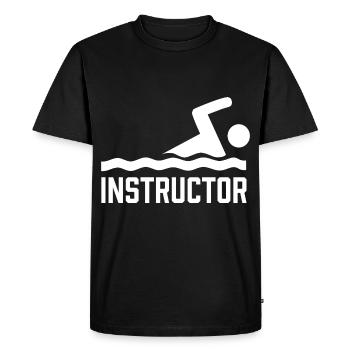Moniteur de natation Natation Entraîneur de natation Cours de natation - T-shirt Premium bio Homme - noir - Devant - Nico (187cm)