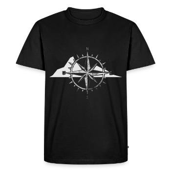 Pour les randonneurs et la montagne nature homme - T-shirt Premium bio Homme - noir - Devant - Nico (187cm)
