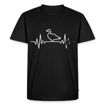 Duck - Men's Premium Organic T-Shirt - black - Front - Nico (187cm)