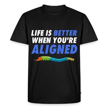 Funny chiropractor Life is better when - Men's Premium Organic T-Shirt - black - Front - Nico (187cm)