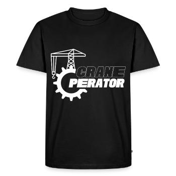 Crane operator Crane crane crane crane - Men's Premium Organic T-Shirt - black - Front - Nico (187cm)