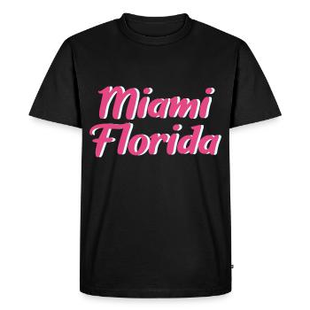 Miami Florida - Men's Premium Organic T-Shirt - black - Front - Nico (187cm)