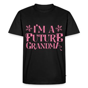 Je suis une future grand-mère grand-mère grand-mère grand-mère - T-shirt Premium bio Homme - noir - Devant - Nico (187cm)