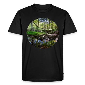 forêt nature rivière lac photographie amoureux de la nature - T-shirt Premium bio Homme - noir - Devant - Nico (187cm)
