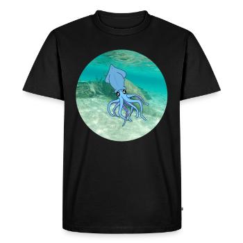 calamars sous l'eau - T-shirt Premium bio Homme - noir - Devant - Nico (187cm)