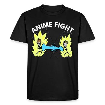 Anime fight - Men's Premium Organic T-Shirt - black - Front - Nico (187cm)