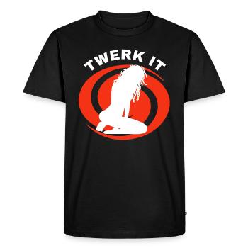 Twerk it - Men's Premium Organic T-Shirt - black - Front - Nico (187cm)