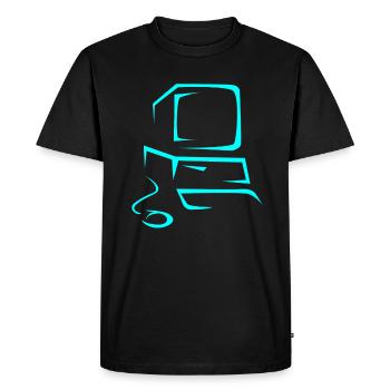 computer - Men's Premium Organic T-Shirt - black - Front - Nico (187cm)