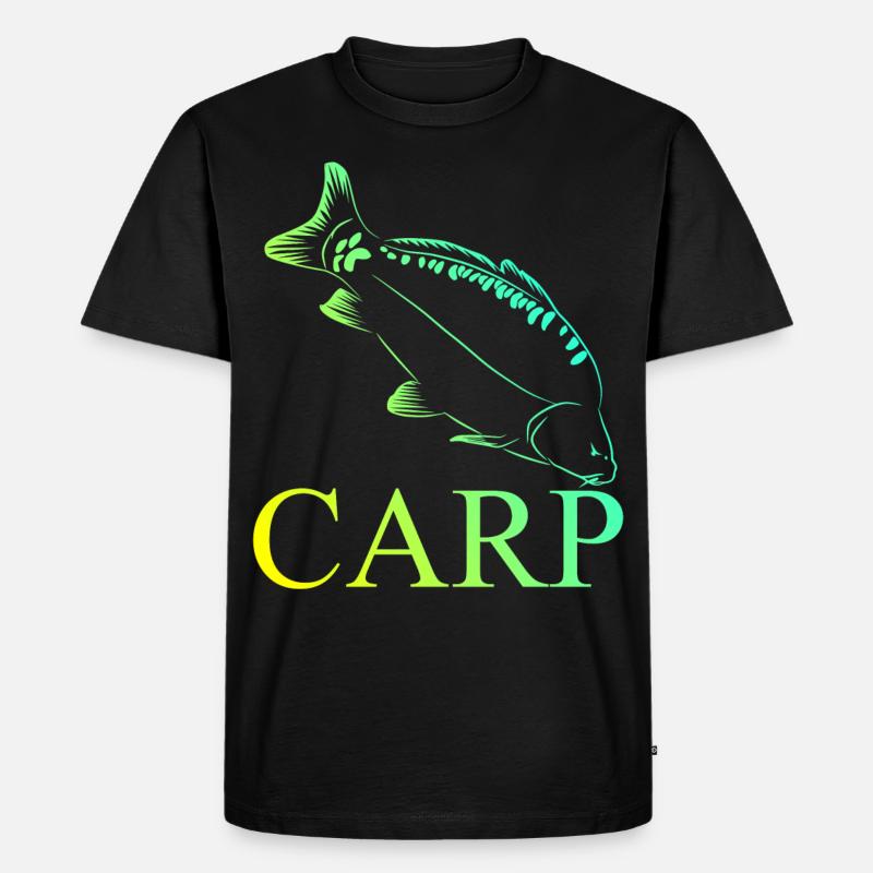 wütender Karpfen - Männer Premium Bio T-Shirt - Schwarz