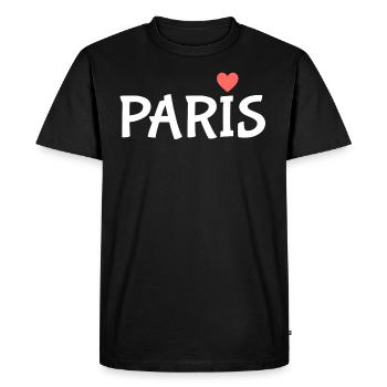 Paris - T-shirt Premium bio Homme - noir - Devant - Nico (187cm)
