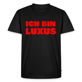 Je suis un luxe - T-shirt Premium bio Homme - noir - Devant - Nico (187cm)