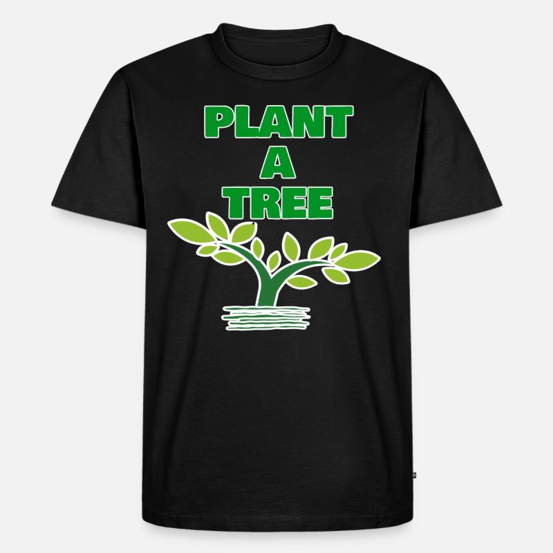 Plant a Tree - Männer Premium Bio T-Shirt - Schwarz