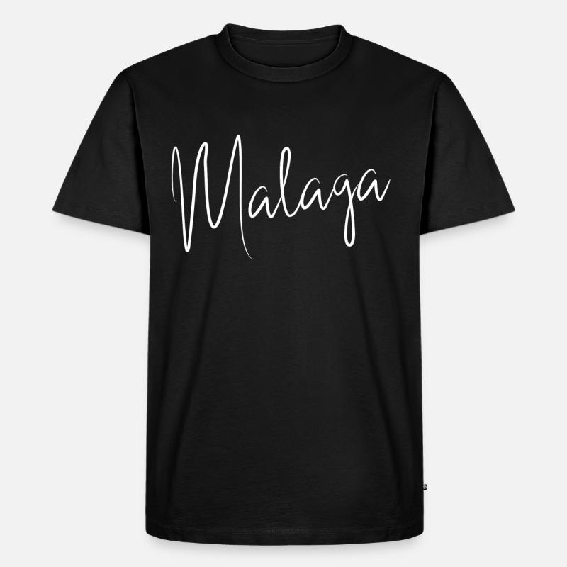 Malaga - Männer Premium Bio T-Shirt - Schwarz