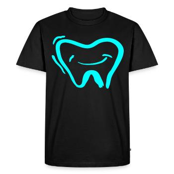Dent - T-shirt Premium bio Homme - noir - Devant - Nico (187cm)