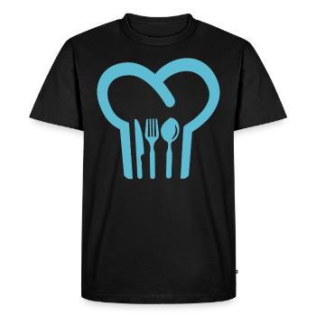 Bonnet de cuisine - T-shirt Premium bio Homme - noir - Devant - Nico (187cm)