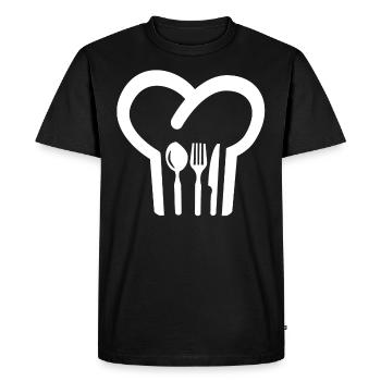 Bonnet de cuisine - T-shirt Premium bio Homme - noir - Devant - Nico (187cm)