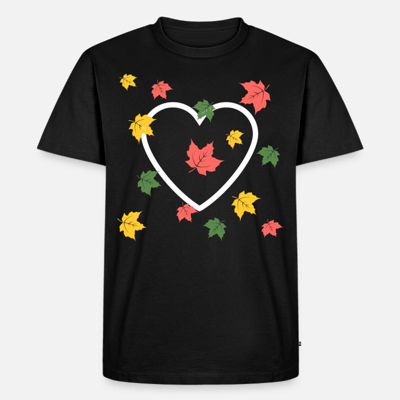 Automne Amour - T-shirt Premium bio Homme - noir