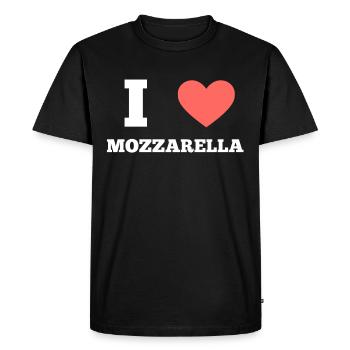 I love Mozzarella - T-shirt Premium bio Homme - noir - Devant - Nico (187cm)
