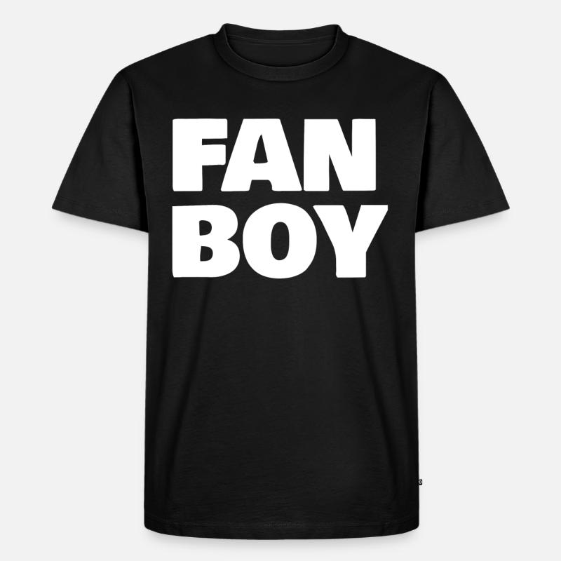 Fan Boy - Männer Premium Bio T-Shirt - Schwarz