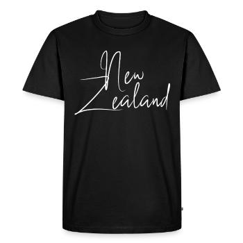 Nouvelle-Zélande - T-shirt Premium bio Homme - noir - Devant - Nico (187cm)