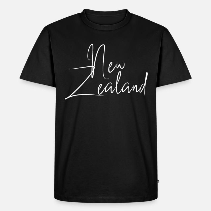 Neuseeland - Männer Premium Bio T-Shirt - Schwarz