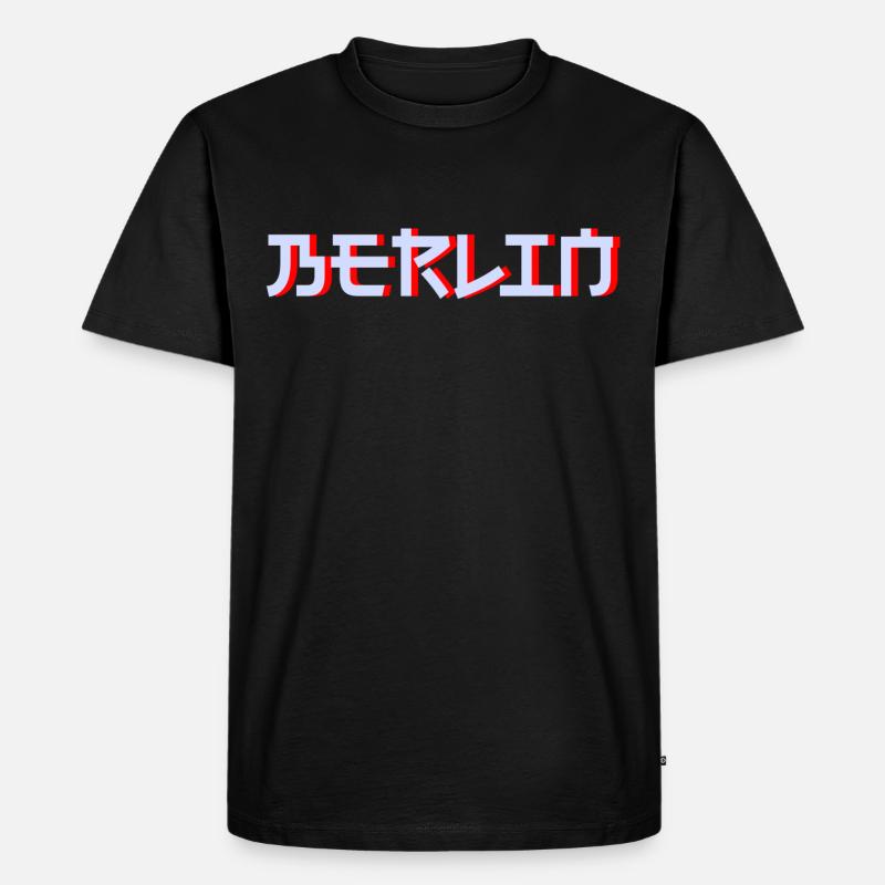 Berlin - Männer Premium Bio T-Shirt - Schwarz
