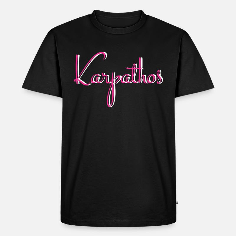 Karpathos - Männer Premium Bio T-Shirt - Schwarz
