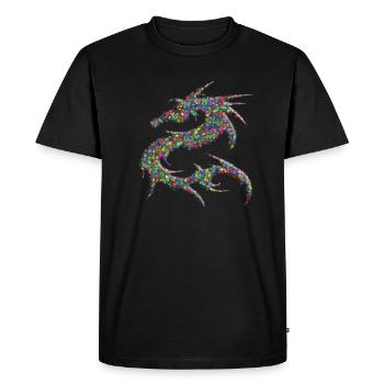 Dragon dragon - T-shirt Premium bio Homme - noir - Devant - Nico (187cm)