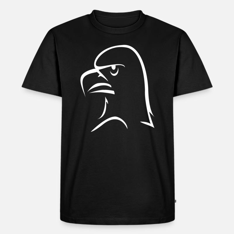 Adler - Männer Premium Bio T-Shirt - Schwarz