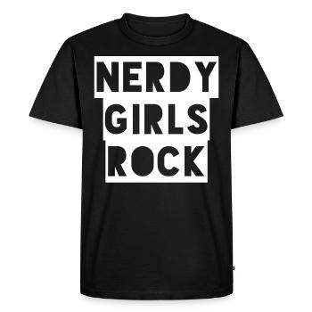 Nerdy Girls Rock - T-shirt Premium bio Homme - noir - Devant - Nico (187cm)