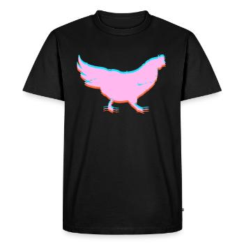 Chicken Chicken 3D Effect - T-shirt Premium bio Homme - noir - Devant - Nico (187cm)
